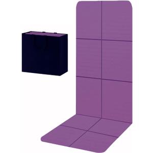 Yoga Mat for Travel, Non-Slip Yoga Mat, Exercise Mat 1/4" Thick Yoga Mat Foldable, Perfect for Pilates, Outdoor & Travel, TPE Anti-Slip Yoga Mat with Carry Bag (Purple)