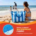Bagelite Beach Bags Waterproof Sandproof, XL Large Pool Tote Bag for Women