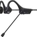 Bone Conduction Bluetooth Headphones with Mic Wireless Computer Headset Built in Mic Noise Canceling Multipoint Connection Open Ear Comfortable for Running Cycling Working Driving Workouts