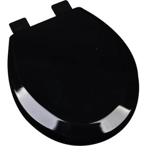 1F1R5-90 Premium Molded Wood Toilet Seat, Black