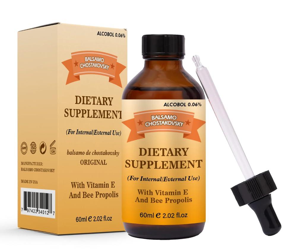 balsamo de chostakovsky Original Liquid - with Vitamin E and Bee Propolis Enhances Oral Health (EXP 03/06/28)