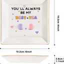 Friend Birthday Gifts for Women, Personalized Jewelry Dish with "You'll Always Be My Best-Tea, Unique Friendship Gifts for Women Birthday Christmas Valentine, Ceramic Ring Dish Female Friend Gifts