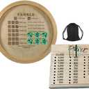 Farkle Classic Dice Game Tray with Score Board - Wooden Dice Board Game for Family Game Night