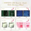 EVFOFO Red Light Therapy Mask for Face, 7 Custom Modes with 850nm Infrared & 630nm Red Light, Portable LED Face Mask Light Therapy with Timer for Home Use, White