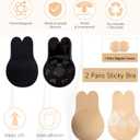 Sticky Bra Strapless Sticky Invisible Push up Silicone Bra for Backless Dress with Nipple Covers Adhesive Bfdsfsd