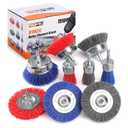 POLIWELL Nylon Filament Brush 9 Pack, Abrasive Wire Brush Wheel & Cup Brush Set, Drill Bit Sanding Brush with 1/4 Hex Shank for Steel Rust Removing, Grill Cleaning, Flaking Paint Refinishing