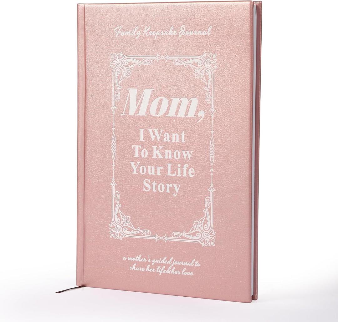 3 x Mom,I Want to Know Your Life Story, A Mother's Guided Journal Meaningful Mother's Journal for Mom Great Gift for Mom Birthday,Wrapped Hardback, Ribbon Bookmark. (Mom,Pink)