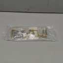 Meriville Double Curtain Rod Bracket - Designed for 1" Frond Rod and 5/8" Back Rod Double Drapery Rod, Royal Gold, Set of 2