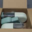 Hanging Automatic Food and Water Dispenser, Gravity Rabbit Feeder Set, Cage Cat and Bunny Food Bowl (Cage Grid Spacing Over 1.2'') (Green)