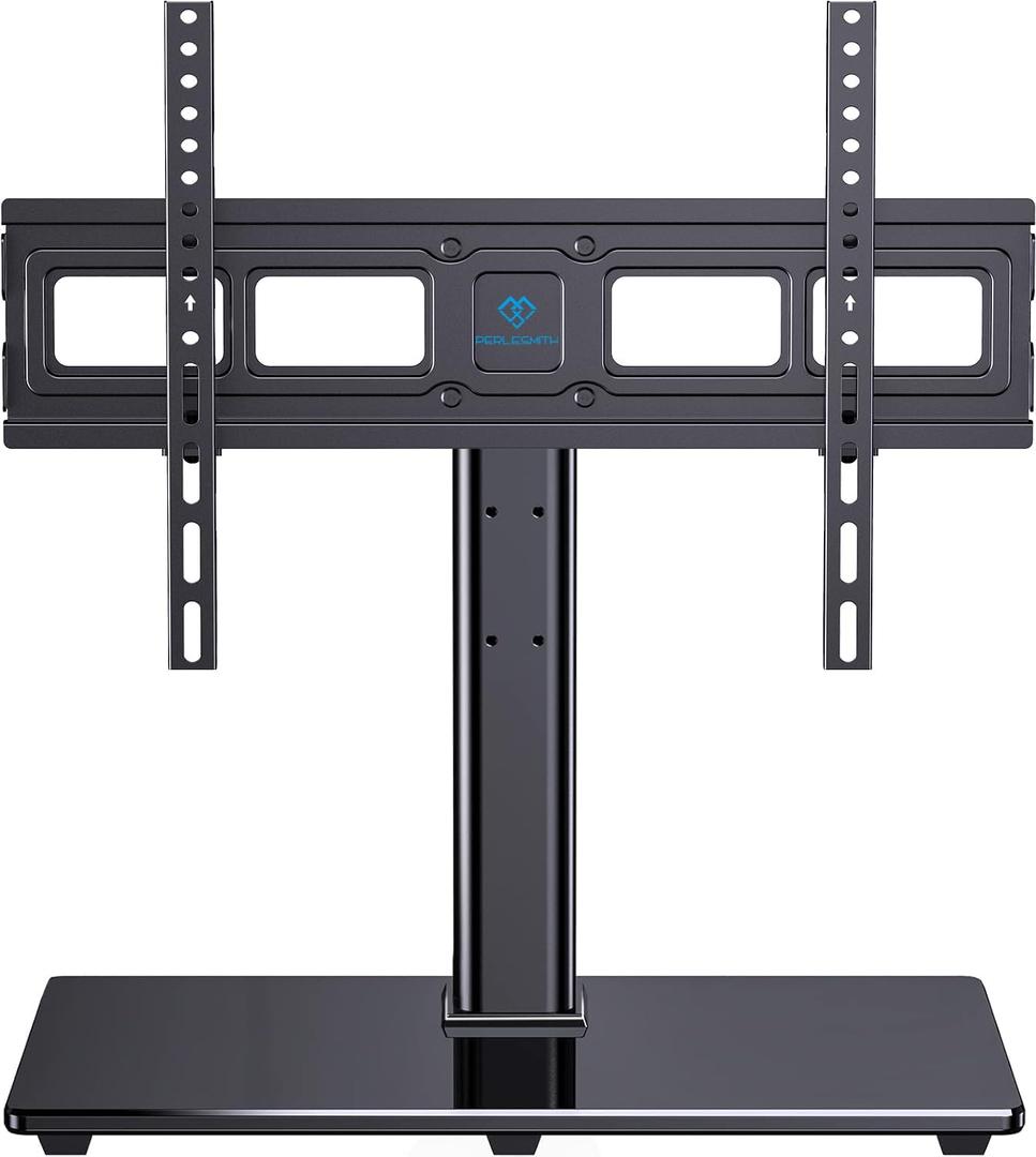 PERLESMITH Universal Swivel TV Stand Legs for 37-75 inch TVs, Height Adjustable Tabletop Mount Holds up to 99lbs, Television Table TV Stands for Livingroom & Bedroom, Universal VESA 600x400mm, PSTVS13 (32-80 inch Screen)