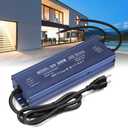 LED Driver 12V, BRIMETI LED Power Supply 300W Waterproof IP67 Transformer Adapter 110V AC to 12V DC Converter Low Voltage Output with 3-Prong Plug 3.3 Feet Cable for Outdoor LED Light Strip, 25 Amp