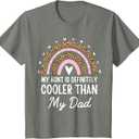 My Aunt is Definitely Cooler Than My Dad Auntie Niece Nephew T-Shirt (4T, Olive Heather)