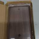 Gloss Finish Blank Wall Plate Solid Wood 1-Gang Cover Plate in Premium North American Walnut