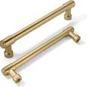 khtumeware 10 Pack 6 Inch(152mm) Champagne Bronze Kitchen Cabinet Handles Warm Brass Cabinet Pulls Gold Kitchen Cabinet Hardware for Cupboard Drawer Pulls Dresser Handle