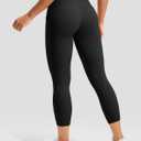 Soothfeel Women's High Waisted Yoga Workout Leggings 25" 28" (Black, L)