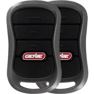Genie 3-Button Garage Door Opener Remotes (2 Pack) - Each Remote Controls Up To 3 Genie Garage Door Openers -Compatibility Only With Genie Intellicode Garage Door Openers - Model G3T-R, Black