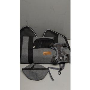 SMOUATOU Cat Carrier, Dog Carrier, Cat Bag Carrier, Cat Travel Carrier, Soft-Sided and Scratch-Proof mesh Cat Bag Pet Carriers, Travel Puppy Carry, Pet Home (Grey)