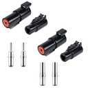JRready ST6287 DTHD Connector,1 Pin Connector, IP67 Waterproof DTHD for Heavy-Duty Applications,Contact Size 8 Crimp Wire Gauge 8-10AWG,60A,2 Sets