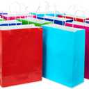 American Greetings 13" Large Gift Bags, Rainbow Solids (12-Count)