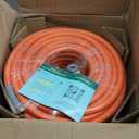 Garden Water Hose 200 ft x 5/8 in Heavy Duty, Flexible and Lightweight, Burst 600 psi, Kink-less Hybrid Rubber Pipe for Backyard, 3/4'' Brass Fittings, Orange