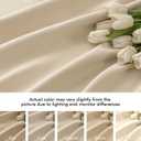 MIULEE Back Tab Cream Beige Curtains 96 Inch Long 2 Panels Set for Living Room Bedroom, Ivory Rod Pocket/Pinch Pleated Light Blocking Thermal Insulated Room Darkening Floor to Ceiling Blackout Drapes