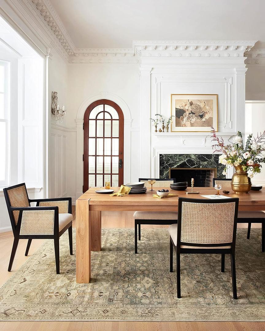 Loloi Margot Collection MAT-04 Antique/Sage 7'-6" x 9'-6" Area Rug feat. CloudPile, No-Shed Easy Clean Large Patterned Area Rug for Living Room, Bedroom, Dining Area