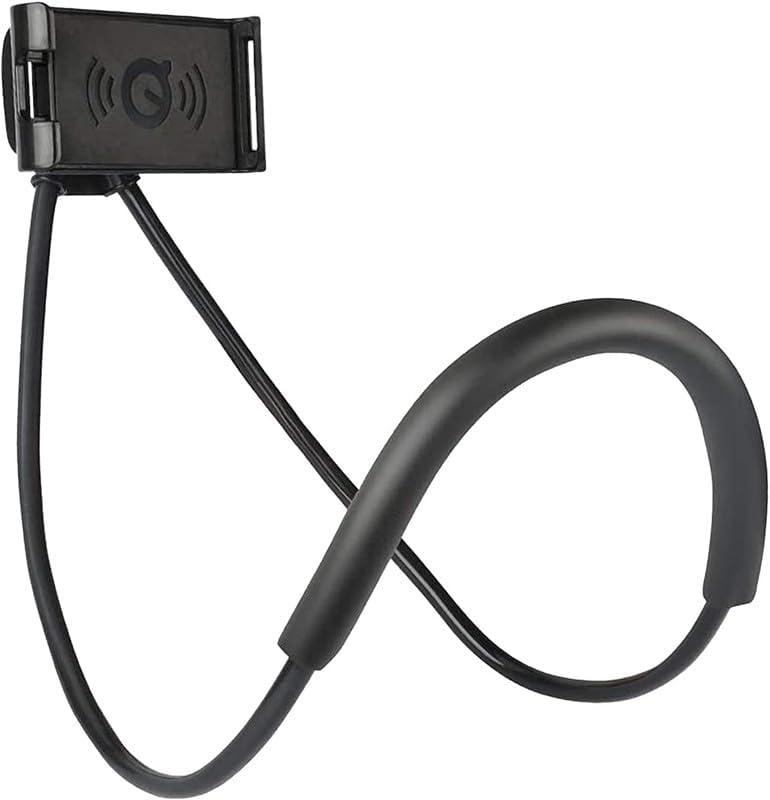 Universal Neck-Hanging Phone Stand: 360 Rotating, Hands-Free Holder for Multiple Functions (4.7-6.7" Screens)