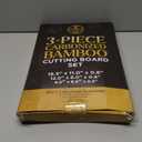 Pre-Oiled, Non Toxic 3-Piece Carbonized Bamboo Cutting Board Set, Eco-Friendly Wooden Chopping Boards for Kitchen with Hanging Hole, 500F Carbonized Technology Charcuterie Serving Boards Deer & Oak