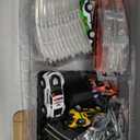Slot Car Race Track Sets with 4 Slot Cars, 2 in 1 Electric Race Car Track Include Slope Circular Overpass Track, Dual Racing Game Featuring Flash Tracks, Gifts Toys for Boys Kids Age 6 7 8-12