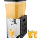 VEVOR Commercial Beverage Dispenser 18L, Count of 1 Tank Cold Juice Ice Drink Dispenser