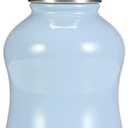 YOHKOH Mini Vacuum Insulated Water Bottle With Bamboo Lid - Stainless Steel Thermos Water Bottle for Women Girls Kids, Metal Sports Hot and Cold Water Bottle Leak-Proof BPA-Free (6.4oz,Blue)