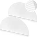 UrMoon Arch Half-Circle Window Shades 2 Packs (Radius: 36") Half Moon Window Cellular Shades Blinds for Half Round Window Easy to Cut (Light Filtering - White, 2Pcs)