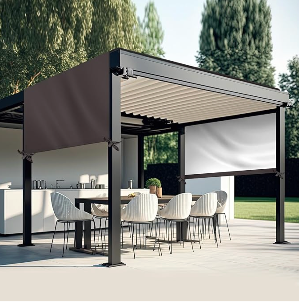 Universal Pergola Replacement Canopy Outdoor Canopy Shade Cover Waterproof Shade Top Cover for Outdoor Patio Porch Backyard(10 x 10 ft, Coffee)