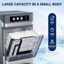 Nugget Ice Maker, 44Lbs/24H with 0.8 Gallon Tank, Soft Chewable Pellet Ice Ready in 5min Portable Ice Machine, Stainless Steels Ice Makers Countertop Self-Cleaning for Kitchens/Home/Office/Bar