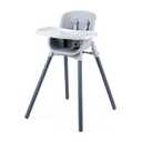 Chicco Zest 4-in-1 Folding High Chair and Youth Stool, Multi-Use Easy Clean | Seasalt/Grey