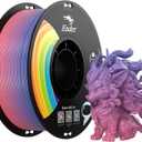 Creality 3D Printer Filament 1.75mm, Rainbow PLA+ Filament No-Tangling Strong Toughness Vacuum Packaging Multi-Color 3D Printing PLA Filament Fit Most 3D Printers