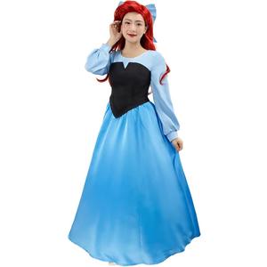 Naywig Mermaid Princess Dress Ariel Costume Halloween Party Cosplay Birthday Dress Up For Women, Size S