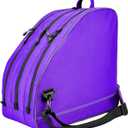WOLT Ice Skate Bag - Roller Skate Bag, Inline Skate Bag with Adjustable Shoulder Strap for Both Youth and Adults, Purple