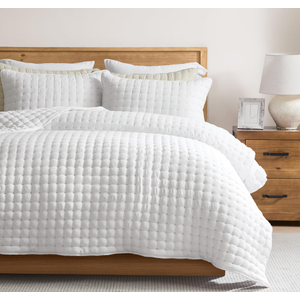 WDCOZY White California Cal King Size Quilt Bedding Sets with Pillow Shams, Oversized Lightweight Soft Bedspread Coverlet, Quilted Blanket Thin Comforter Bed Cover, 3 Pieces, 116x106 inches (California King)