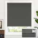 LazBlinds No Drill Cordless Cellular Shades, 23" W × 48" H, Midnight Black