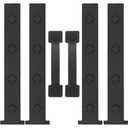 Garage Door Magnetic Decorative Hardware, 6 Pieces Rectangle Garage Door Magnets Accents Curb Appeal Faux Hinges and Handles Garage Door Decor Hardware Kit, Black(4 Hinges+2 Handles)