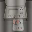 2000W Voltage Converter US to Europe for Hair Dryers, 7-in-1 220V to 110V Converter for European Travel with 3 AC/2 USBA/2 USBC Ports (PD20W), Universal Travel Adapter (White)