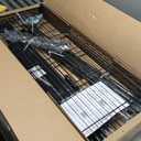 BATHWA Heavy Duty Garment Rack on Wheels, Rolling Clothes Racks for Hanging Storage, Simple Sturdy Metal Wardrobe Closet with Double Rods, 8 Side Hangers, 3 Shelves, Black (47.2"W x 17.7"D x 80.7"H)