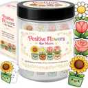 Mother’s Day Gift for Mom - Positive Flowers 60 Affirmation Cards in Jar: Rose, Sunflower, Daisy & Tulip - Encouragement Gift for Women from Daughter Son, Cute Daily Positive