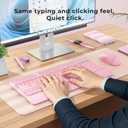 KOPJIPPOM Wireless Keyboard and Mouse Set with Quiet Keys, 2.4G Full Size Ergonomic Keyboard with Wrist Rest, Protective Covers, Soft Touch Silent Design for Windows, Computer, PC and Laptop