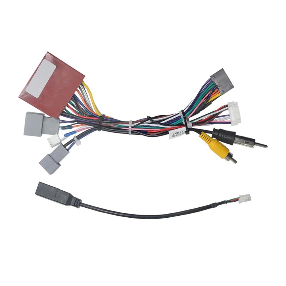 16pin Car Radio Stereo Power Retrofit Wiring Harness Adapter fits for Mazda CX-7 CX-9 2007-2015 Support Factory Bose Amplifier and Backup Camera