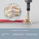 50 Brass Wire Connector Nuts, Double Screw Fixing Wire end Connector Cap, Fixing Connector, nut 14-3 AWG 36mm for Wire Connection