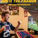 Football Fan Coffee Mug Cup and Large Desk Matt for Desktop Buffalo Themed Merch Fan Shop Men Women Sport Stuff Apparel Memorabilia Decor Bill Team Bf Boyfriend Novelty Cool Special Present Funny Gift