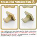 Brushed Gold Bathroom Towel Bar Holder Sets Premium Stainless Steel 4-Piece Bathroom Hardware Set Wall Mounted Bathroom Toilet Paper Holder with Shelf Set.