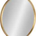 Kate and Laurel Travis Round Wood Wall Mirror, 25.6" Diameter, Gold, Modern Glam Wall Dcor Accent